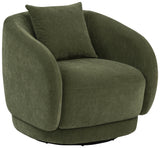 Tampa Furniture Outlet - Coaster - Arnaud Chenille Upholstered Swivel Accent Chair Green - 902487
