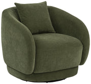 Tampa Furniture Outlet - Coaster - Arnaud Chenille Upholstered Swivel Accent Chair Green - 902487