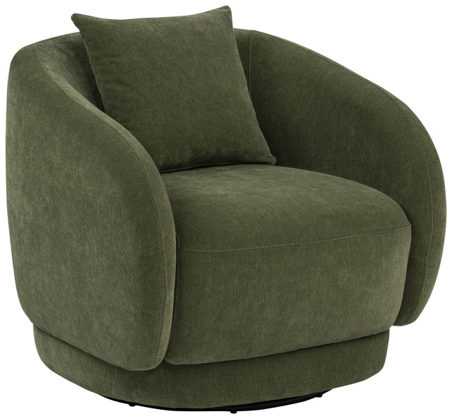 Tampa Furniture Outlet - Coaster - Arnaud Chenille Upholstered Swivel Accent Chair Green - 902487