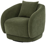 Arnaud Chenille Upholstered Swivel Accent Chair Green