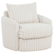 Tampa Furniture Outlet - Coaster - Sarco Corduroy Upholstered Swivel Accent Arm Chair Ivory - 902541