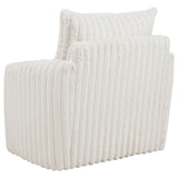 Sarco Corduroy Upholstered Swivel Accent Arm Chair Ivory