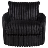 Sarco Corduroy Upholstered Swivel Accent Arm Chair Black