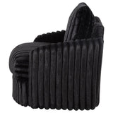 Sarco Corduroy Upholstered Swivel Accent Arm Chair Black