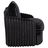 Sarco Corduroy Upholstered Swivel Accent Arm Chair Black