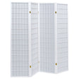 Tampa Furniture Outlet - Coaster - Roberto 4-Panel Room Divider Folding Shoji Screen White - 902626