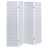 Tampa Furniture Outlet - Coaster - Roberto 4-Panel Room Divider Folding Shoji Screen White - 902626