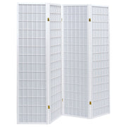 Tampa Furniture Outlet - Coaster - Roberto 4-Panel Room Divider Folding Shoji Screen White - 902626