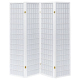 Roberto 4-Panel Room Divider Folding Shoji Screen White - Tampa Furniture Outlet