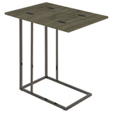 Pedro Expandable C-Shaped Sofa Side Table Weathered Grey - Tampa Furniture Outlet