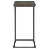 Pedro Expandable C-Shaped Sofa Side Table Weathered Grey - Tampa Furniture Outlet