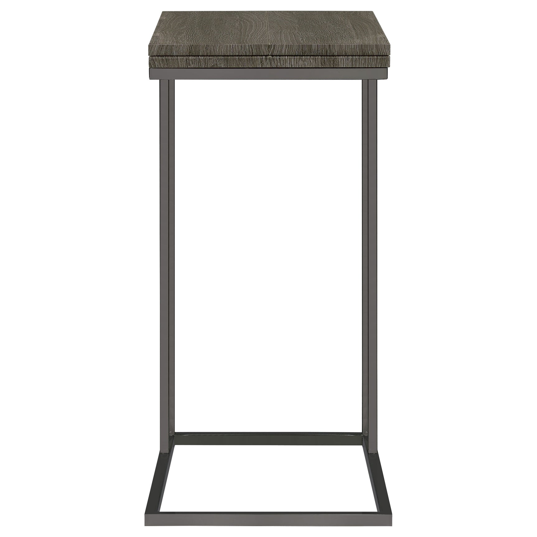Pedro Expandable C-Shaped Sofa Side Table Weathered Grey - Tampa Furniture Outlet