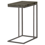Pedro Expandable C-Shaped Sofa Side Table Weathered Grey - Tampa Furniture Outlet