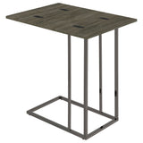 Pedro Expandable C-Shaped Sofa Side Table Weathered Grey - Tampa Furniture Outlet
