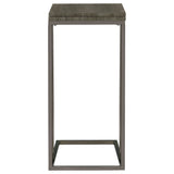 Pedro Expandable C-Shaped Sofa Side Table Weathered Grey - Tampa Furniture Outlet