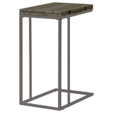 Pedro Expandable C-Shaped Sofa Side Table Weathered Grey - Tampa Furniture Outlet