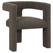 Tampa Furniture Outlet - Coaster - Petra Boucle Upholstered Accent Side Chair Chocolate Brown - 902880
