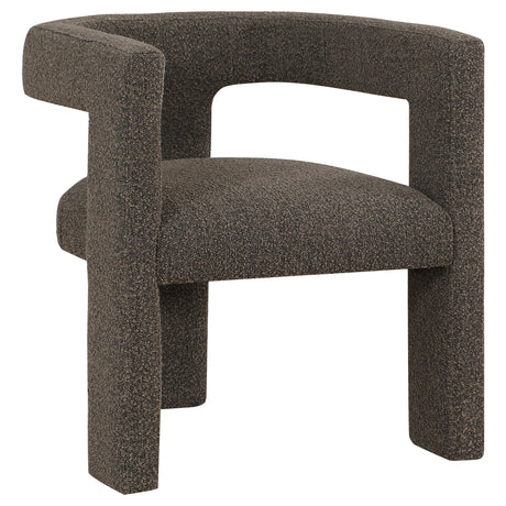 Tampa Furniture Outlet - Coaster - Petra Boucle Upholstered Accent Side Chair Chocolate Brown - 902880