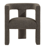 Petra Boucle Upholstered Accent Side Chair Chocolate Brown - Tampa Furniture Outlet