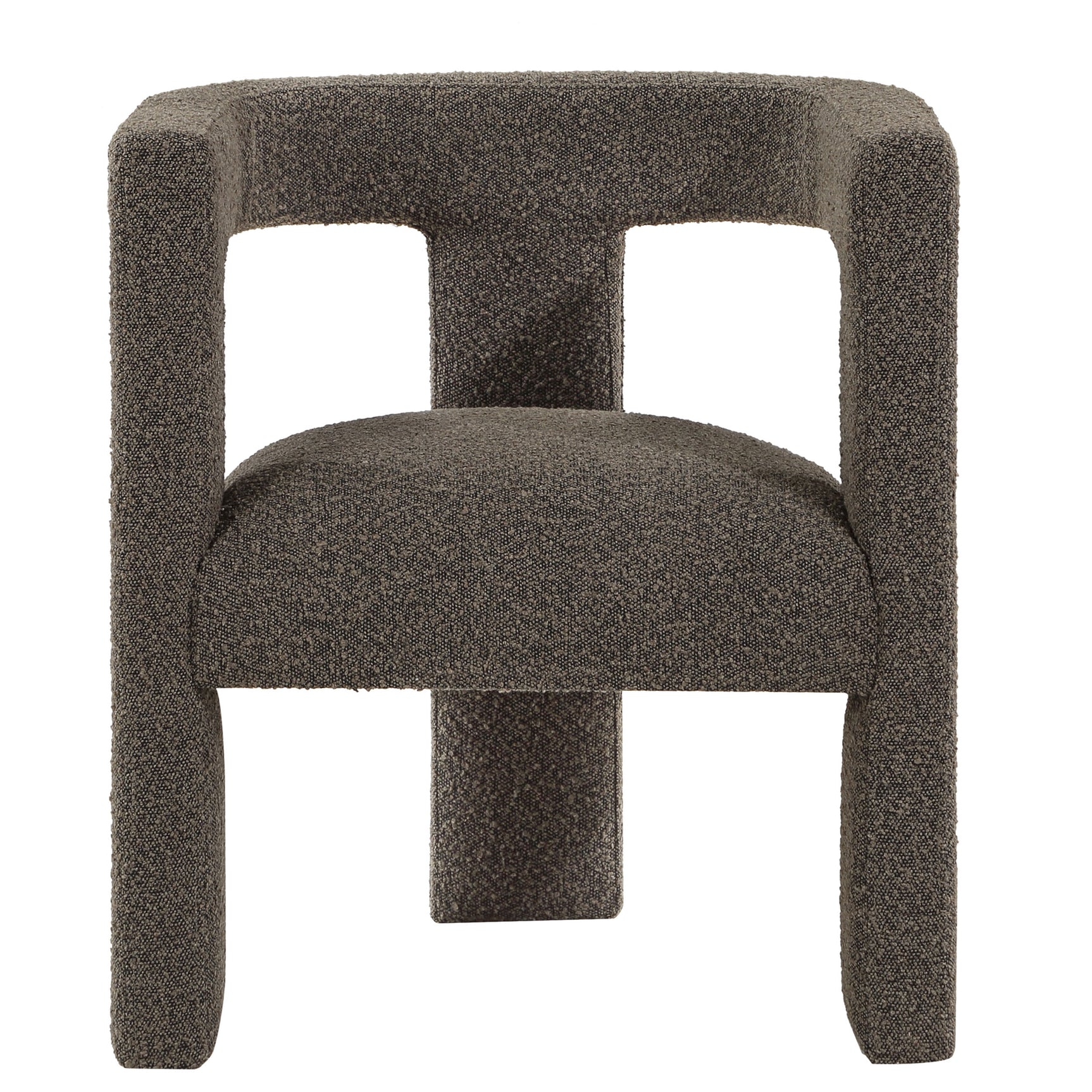 Petra Boucle Upholstered Accent Side Chair Chocolate Brown - Tampa Furniture Outlet