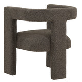 Petra Boucle Upholstered Accent Side Chair Chocolate Brown - Tampa Furniture Outlet