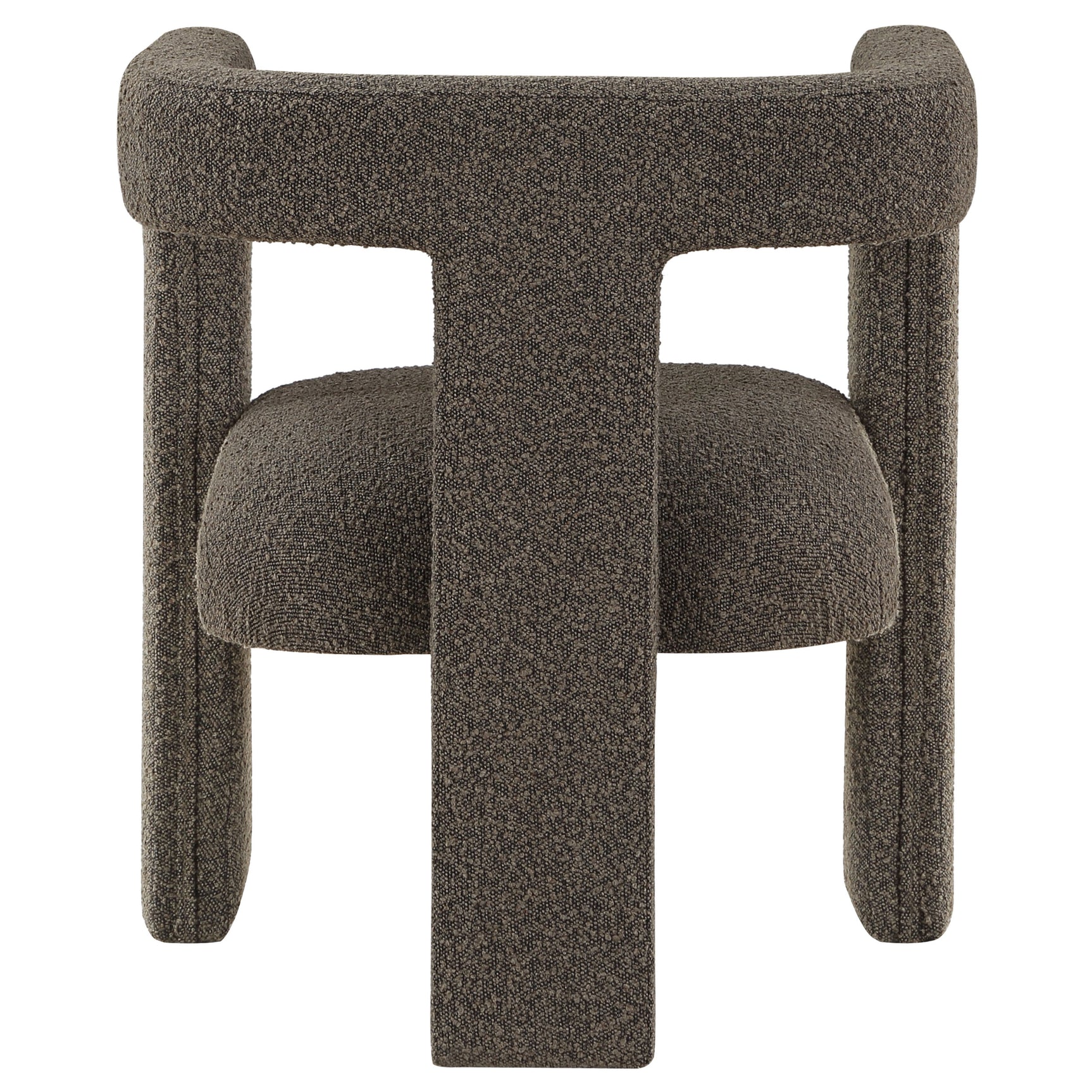 Petra Boucle Upholstered Accent Side Chair Chocolate Brown - Tampa Furniture Outlet