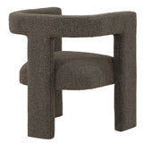 Petra Boucle Upholstered Accent Side Chair Chocolate Brown - Tampa Furniture Outlet