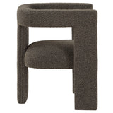 Petra Boucle Upholstered Accent Side Chair Chocolate Brown - Tampa Furniture Outlet