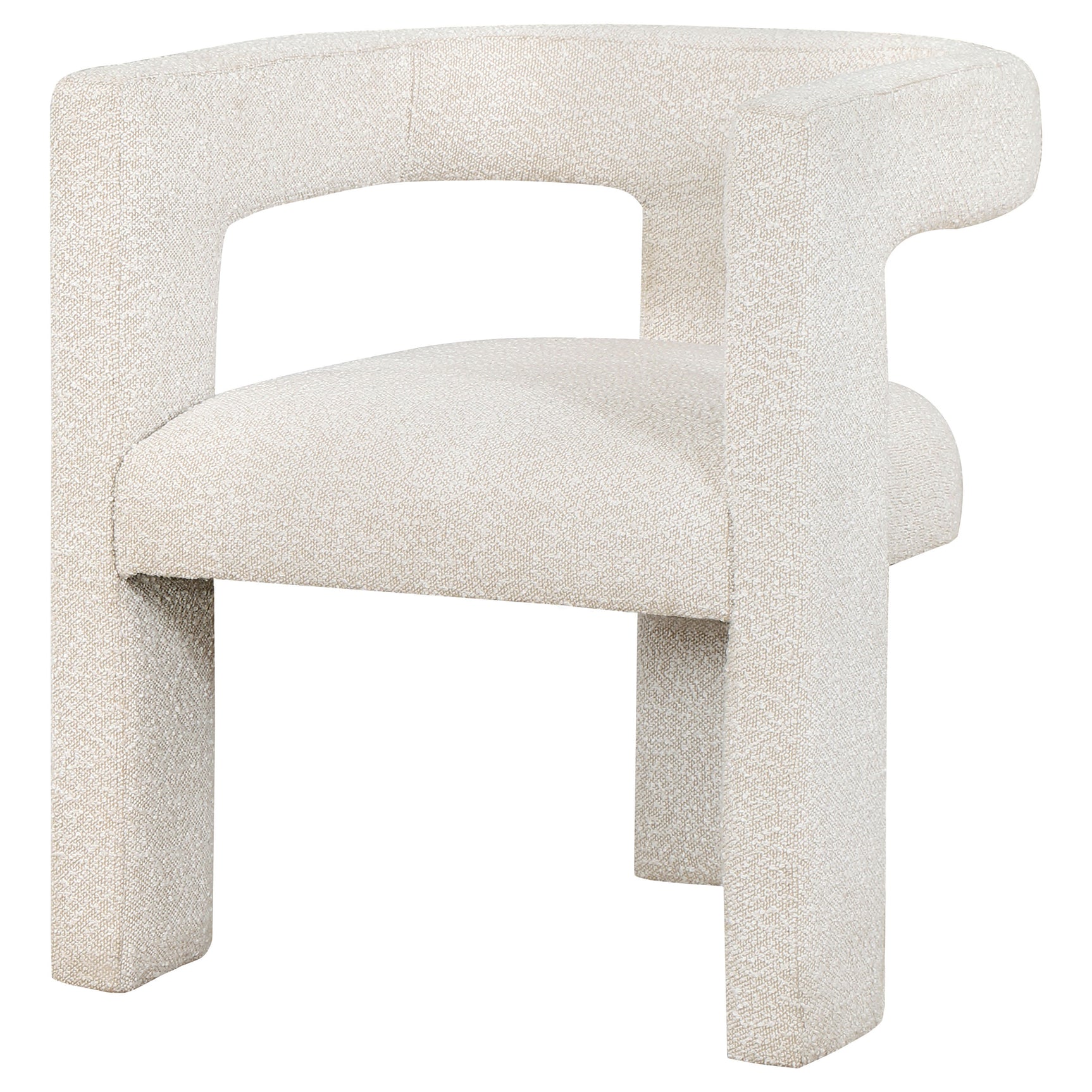 Petra Boucle Upholstered Accent Side Chair White - Tampa Furniture Outlet