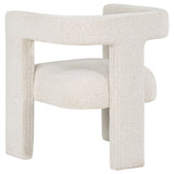 Petra Boucle Upholstered Accent Side Chair White - Tampa Furniture Outlet