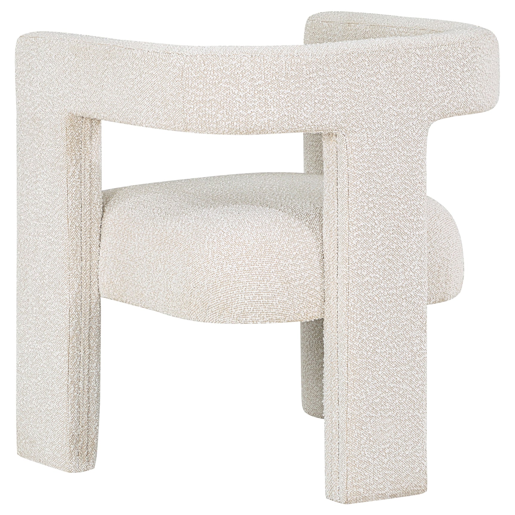 Petra Boucle Upholstered Accent Side Chair White - Tampa Furniture Outlet