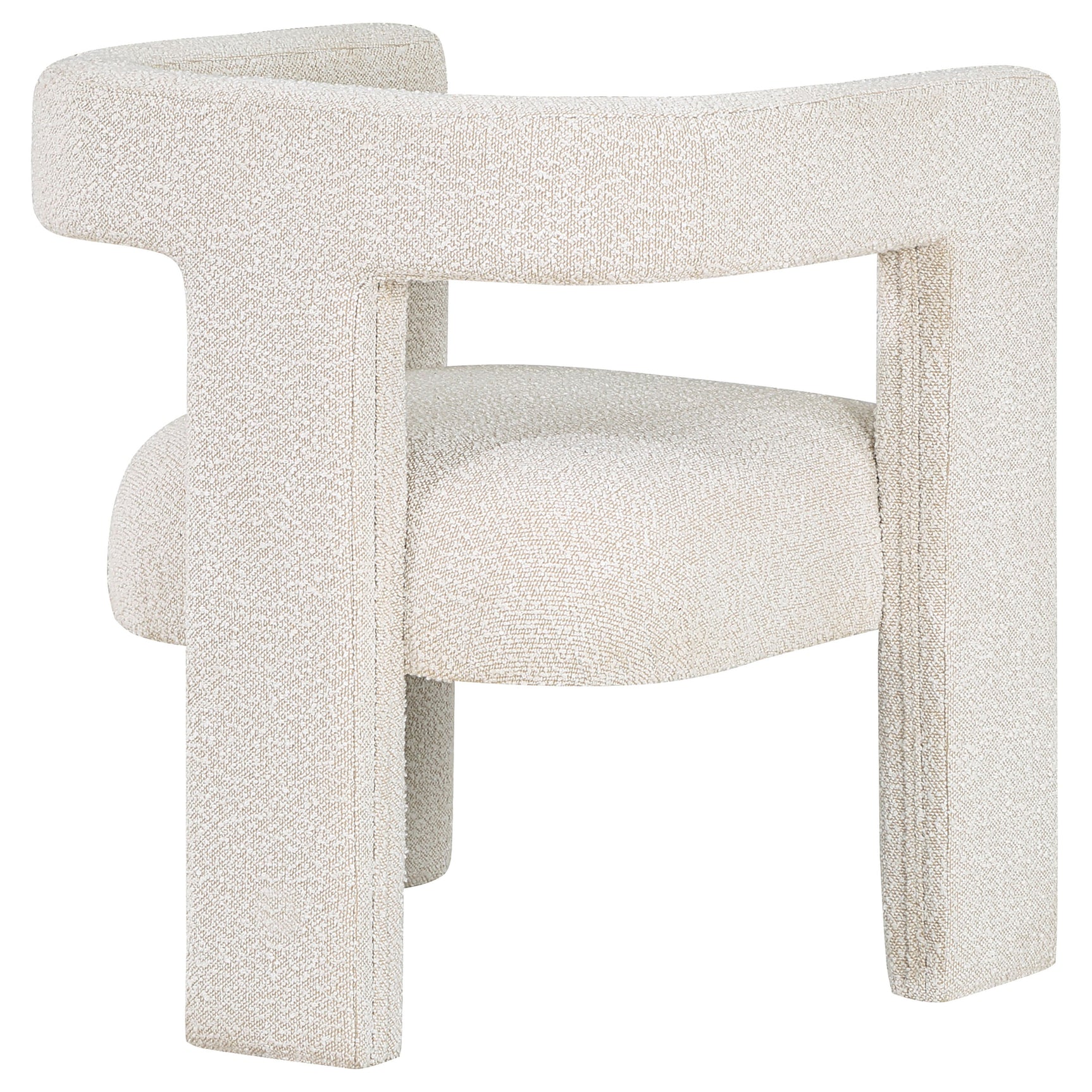 Petra Boucle Upholstered Accent Side Chair White - Tampa Furniture Outlet