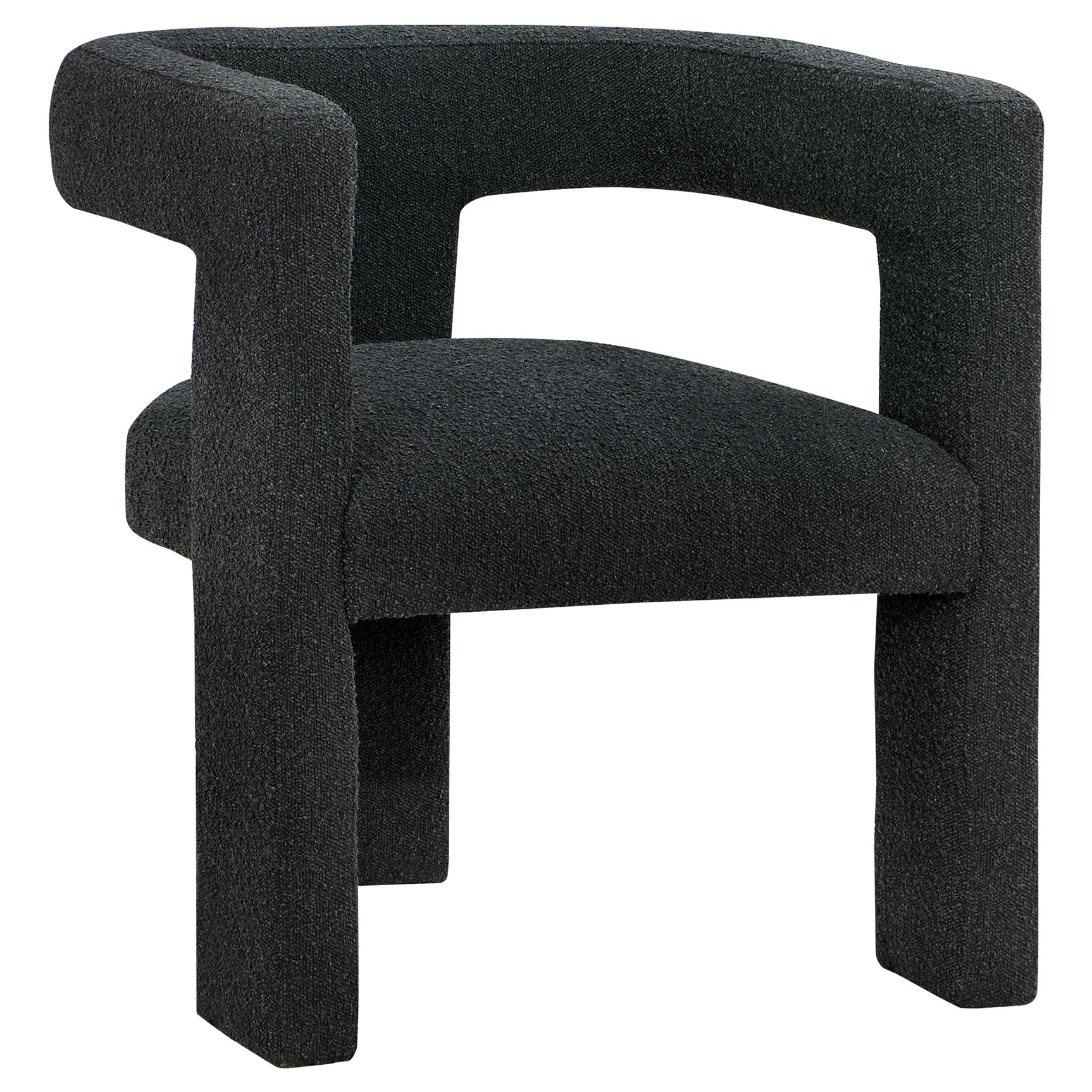 Tampa Furniture Outlet - Coaster - Petra Boucle Upholstered Accent Side Chair Black - 902882