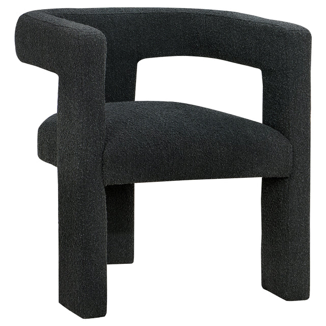 Tampa Furniture Outlet - Coaster - Petra Boucle Upholstered Accent Side Chair Black - 902882