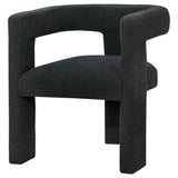 Petra Boucle Upholstered Accent Side Chair Black - Tampa Furniture Outlet