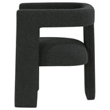 Petra Boucle Upholstered Accent Side Chair Black - Tampa Furniture Outlet