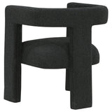 Petra Boucle Upholstered Accent Side Chair Black - Tampa Furniture Outlet