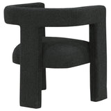 Petra Boucle Upholstered Accent Side Chair Black - Tampa Furniture Outlet
