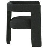 Petra Boucle Upholstered Accent Side Chair Black - Tampa Furniture Outlet