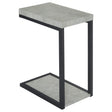 Tampa Furniture Outlet - Coaster - Beck Engineered Wood C-Shape Sofa Side Table Cement - 902933