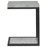Beck Engineered Wood C-Shape Sofa Side Table Cement - Tampa Furniture Outlet