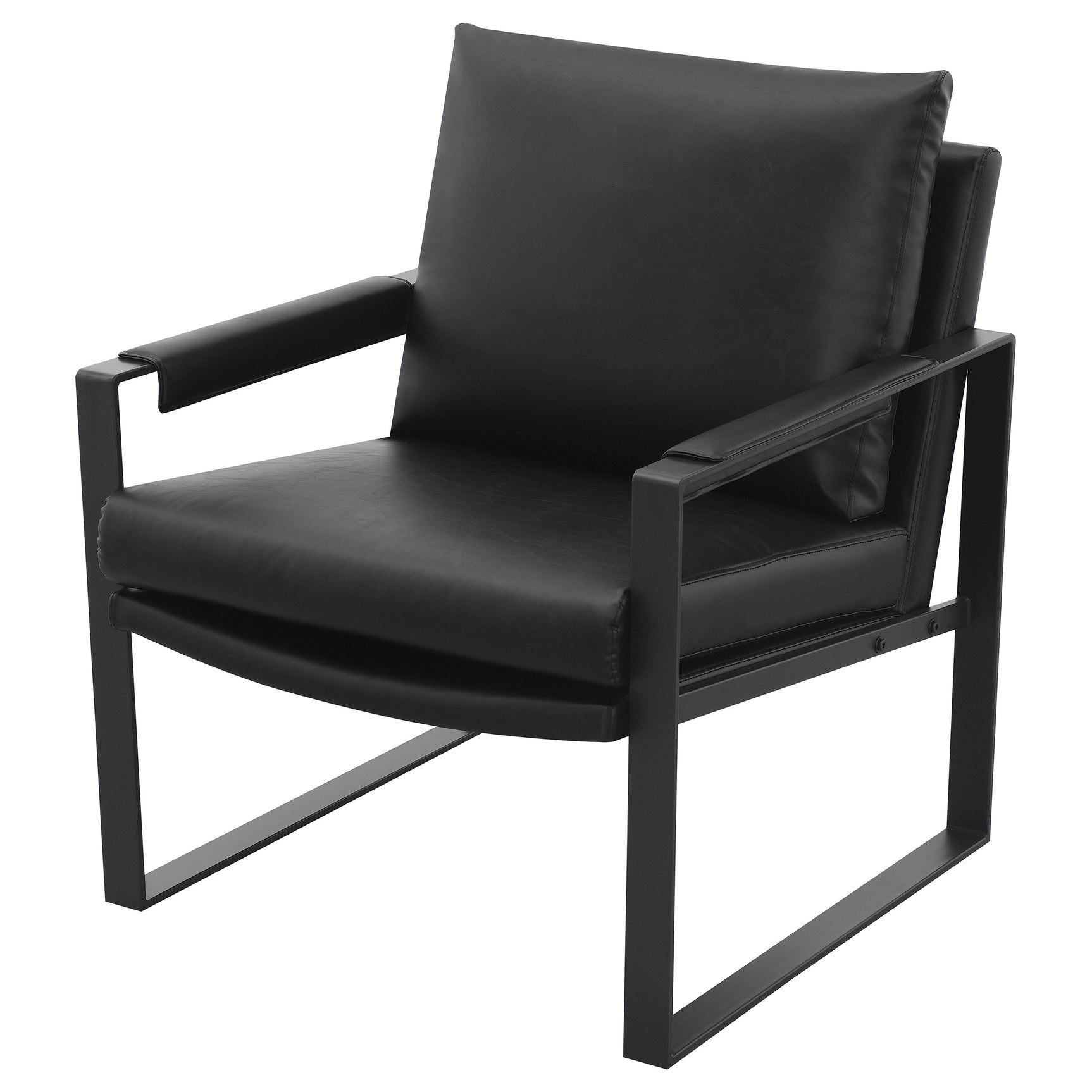 Rosalind Upholstered Track Arm Accent Chair Black - Tampa Furniture Outlet