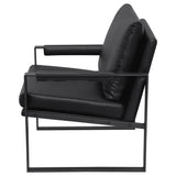 Rosalind Upholstered Track Arm Accent Chair Black - Tampa Furniture Outlet