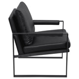 Rosalind Upholstered Track Arm Accent Chair Black - Tampa Furniture Outlet