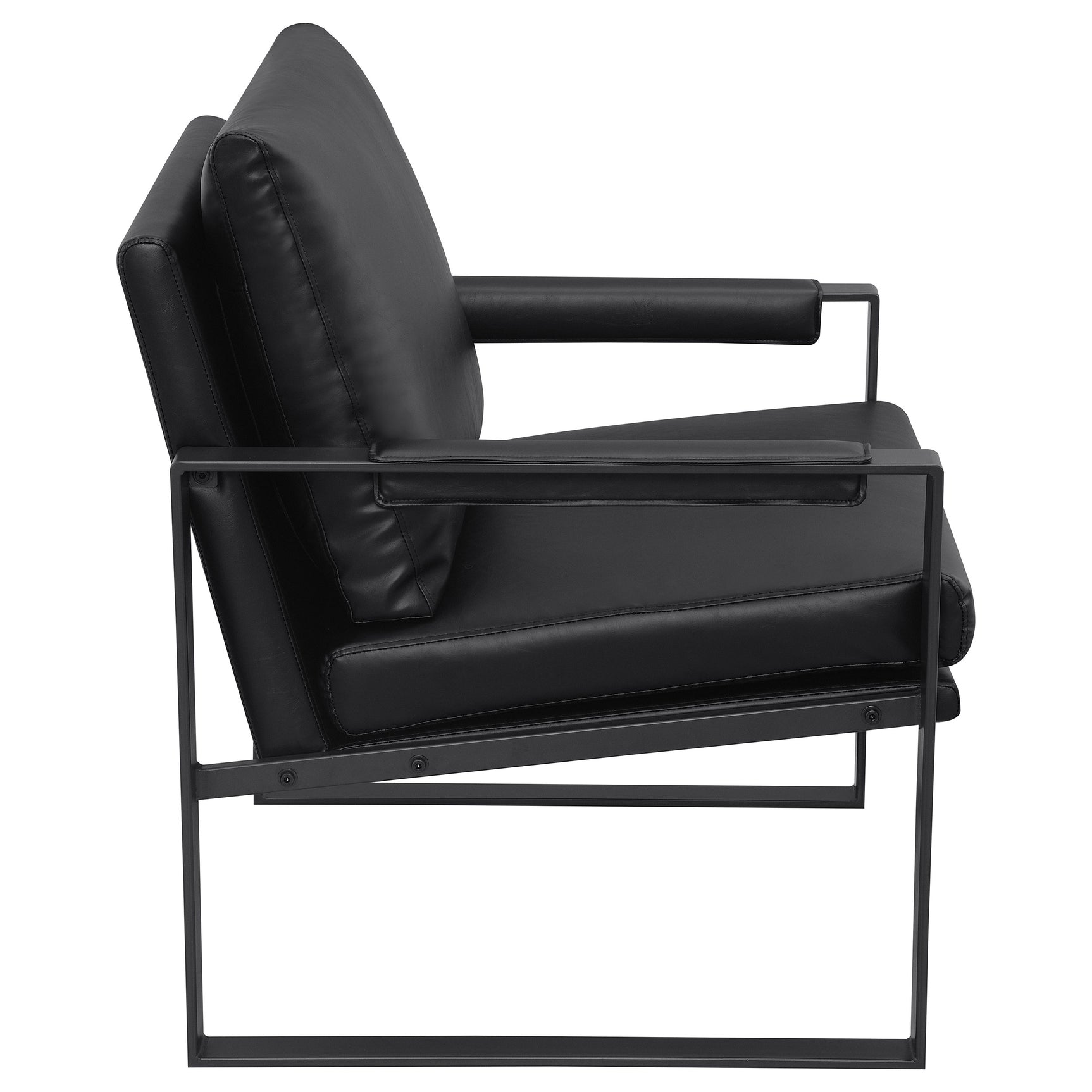 Rosalind Upholstered Track Arm Accent Chair Black - Tampa Furniture Outlet