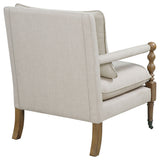 Dempsy Upholstered Accent Chair with Casters Beige - Tampa Furniture Outlet