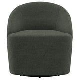 Leon Upholstered Barrel Accent Swivel Chair Hunter Green - Tampa Furniture Outlet