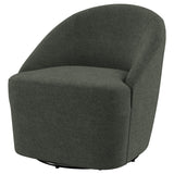 Leon Upholstered Barrel Accent Swivel Chair Hunter Green - Tampa Furniture Outlet
