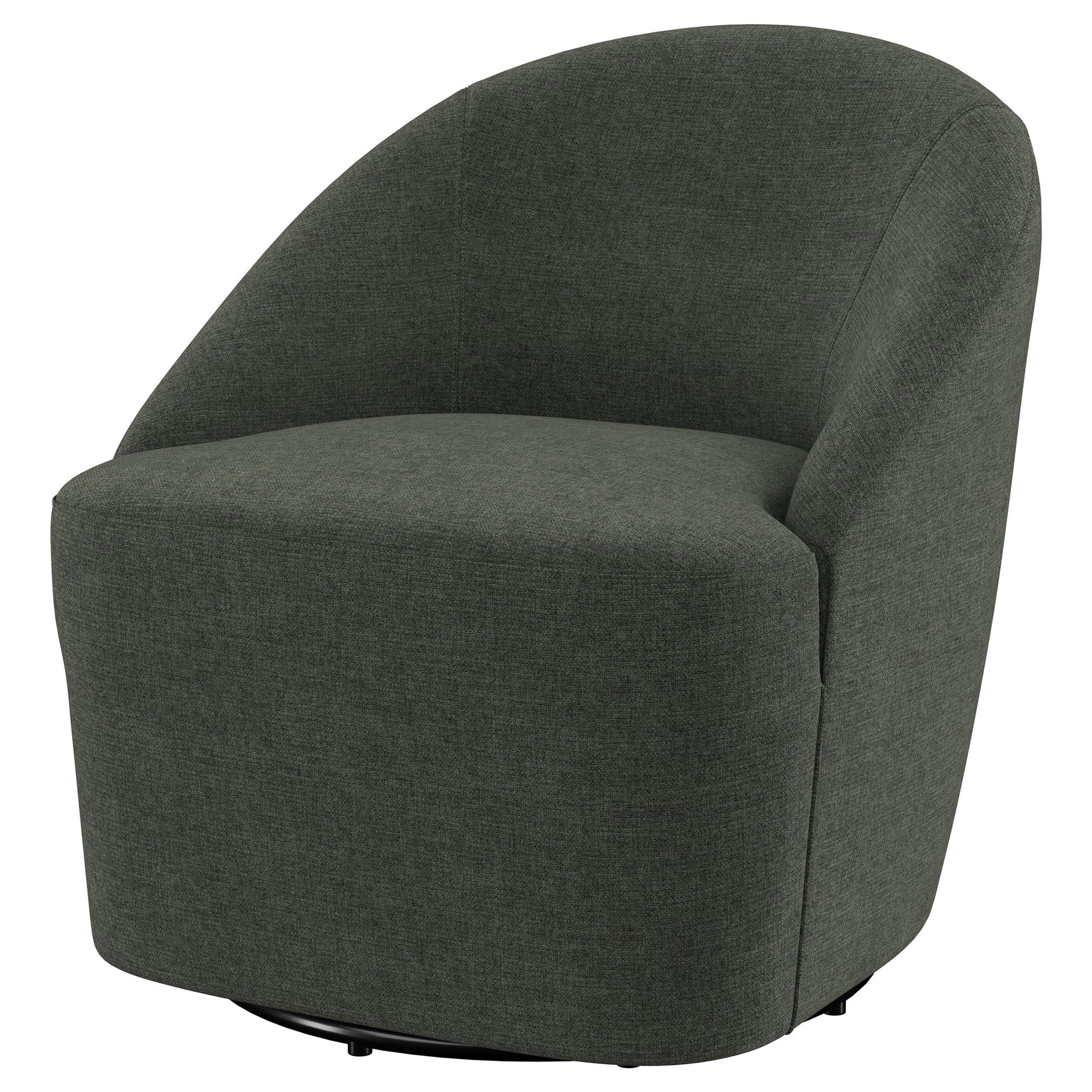 Leon Upholstered Barrel Accent Swivel Chair Hunter Green - Tampa Furniture Outlet