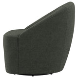 Leon Upholstered Barrel Accent Swivel Chair Hunter Green - Tampa Furniture Outlet